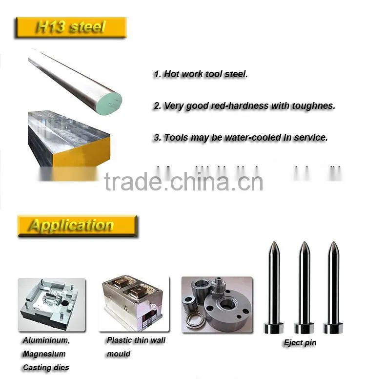 h11/1.2343/skd60 round bars for aluminum profile extrusion industry dies & toolings / h13/1.2344/skd61 round bars for aluminum