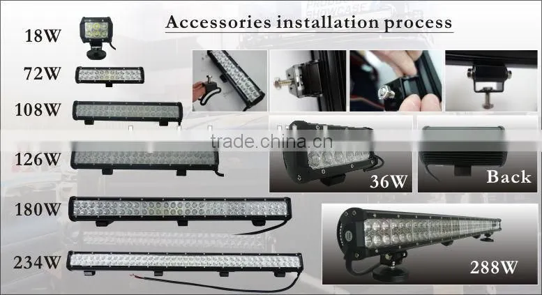 234W 36 inch cree off road led light bar