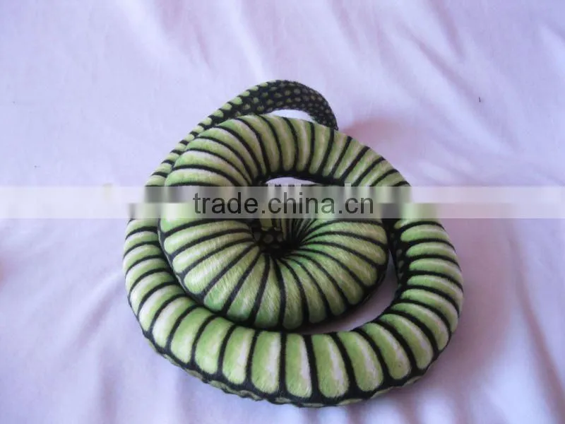 Plush green snake toy