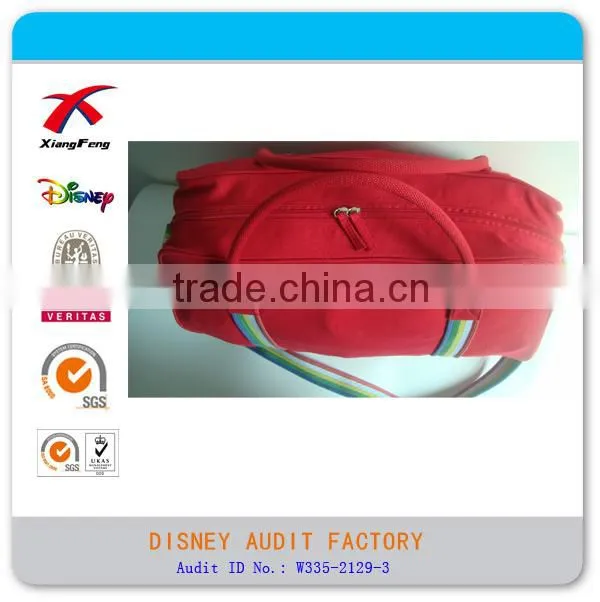 Red Canvas Travel Duffel Bag