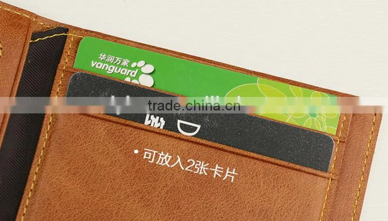 Factory hot sell fashion cow hide leather driving license wallet