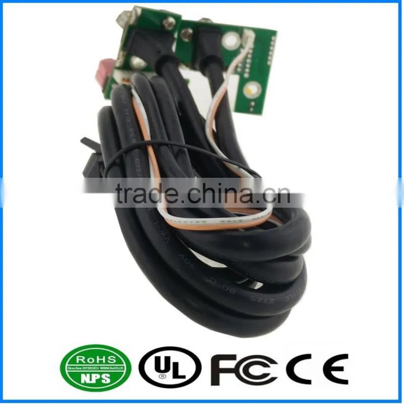 Dual Mainboard Dual USB3.0 Port LED Light HD Audio I/O PC Case Panel with Cable