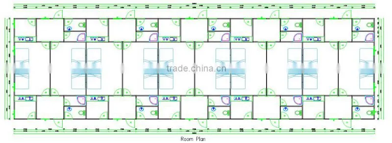 used prefab dormitory/two sloop labor home/single floor eps dormitory hotel