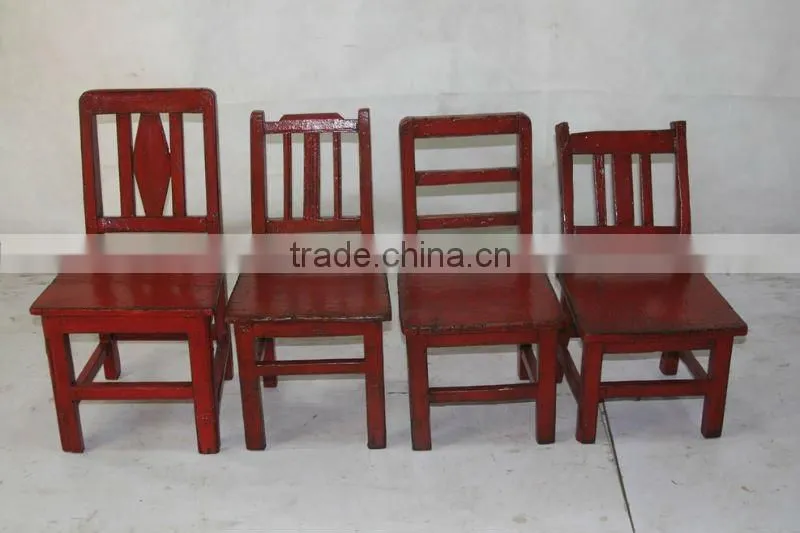 Reproduction vintage chinese classical antique furniture small red chair