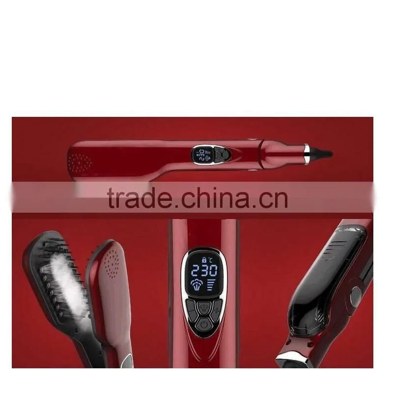 The Newest Design Steam brush Professional Steam pod Hair Straightener