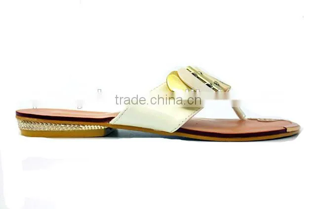 fashion design comfortable lady fancy flat slipper flip flop