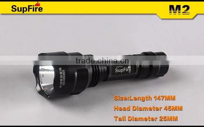 Supfire M2 Rechargeable 300LM Led Flashlight Camping Torch