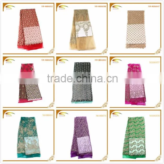 custom wholesale clothes accessories african style french lace trim floral