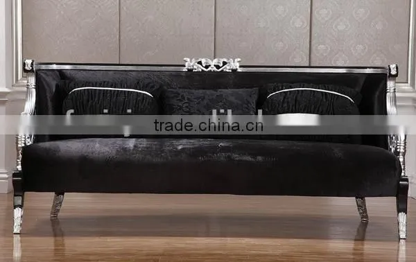 classic black fabric sofa set / antique furniture sofa chairs YB11