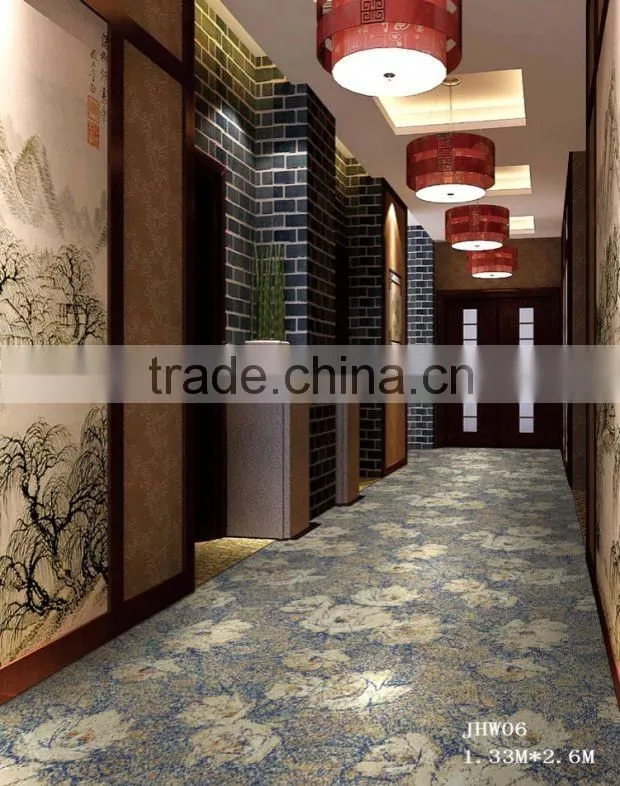 High Quality Luxury Warmth Fireproof Polyester Yarn Hotel Hall Corridor Carpet Customize Pattern Star Carpet