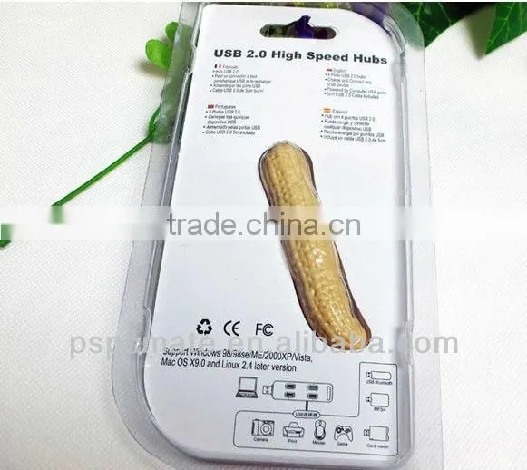 cute peanut shape usb hub 4 ports