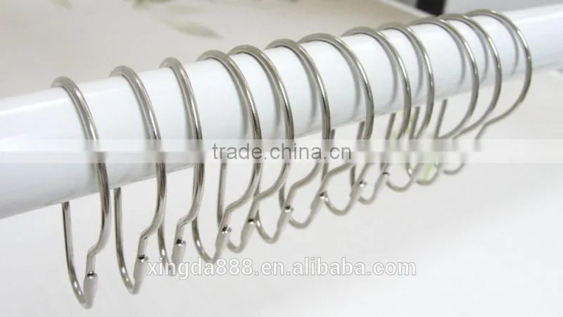 The gourd buckle shower curtain hooks/ stainless steel shower curtain hooks/simply design and high quality shower curtain hooks