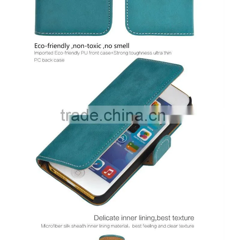 Purple flip leather case for iPhone5S Retro texture!!!