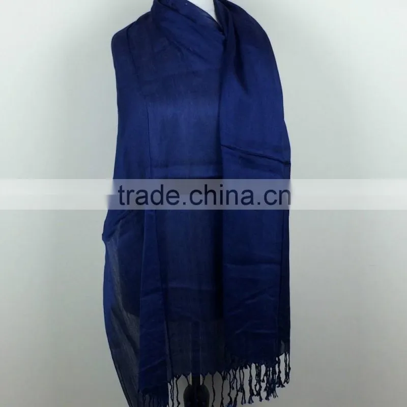 blue color fashion Pashmina scarf