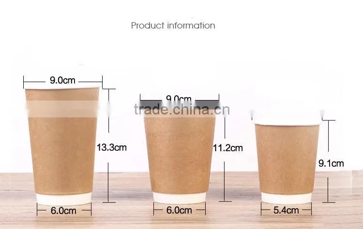 Wholesale Custom logo printed Disposable kraft paper cup
