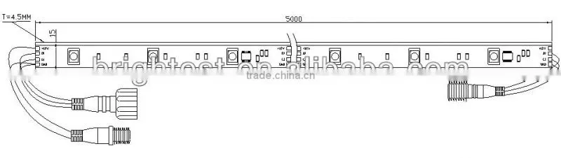 DMX Addressable RGB LED Strip,60leds/m SMD5050 20-22LM/LED Emitting LED Strip