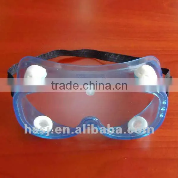 EN 166 standard safety goggles for eye protection PVC safety goggles 4 indirect vents safety goggles