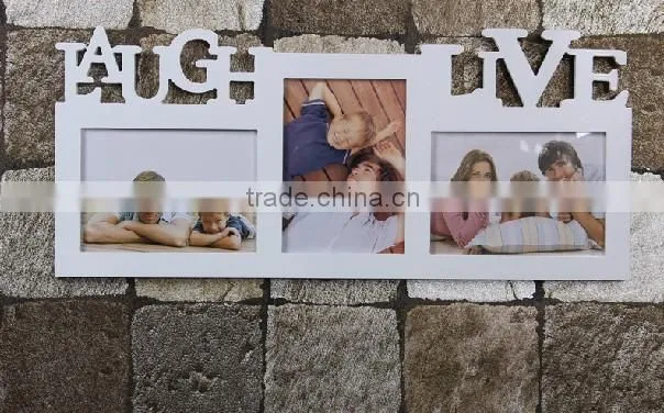 letter wood collage photo frame,wedding decoration,unique cooletion picture frame