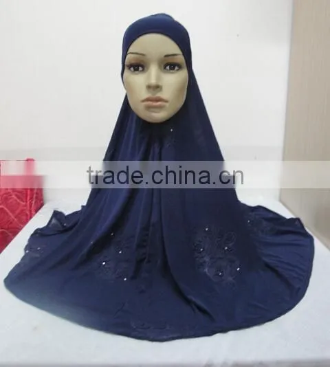 H306 big size muslim hijab with flower prints,islamic scarf