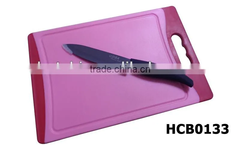 antimicrobial plastic cut board with ceramic knife