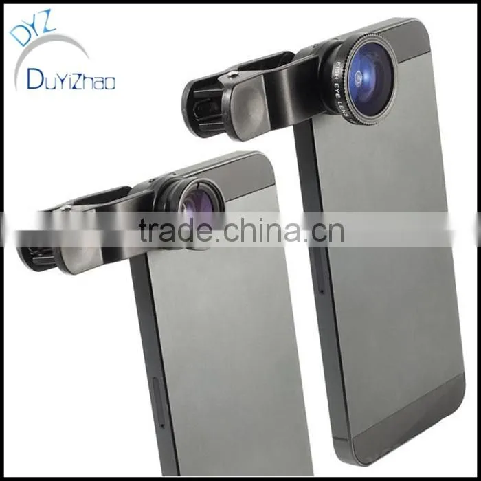 New wholesale 3 in 1 fisheye Fish Eye +Wide Angle +macro Camera cell Phone Lens