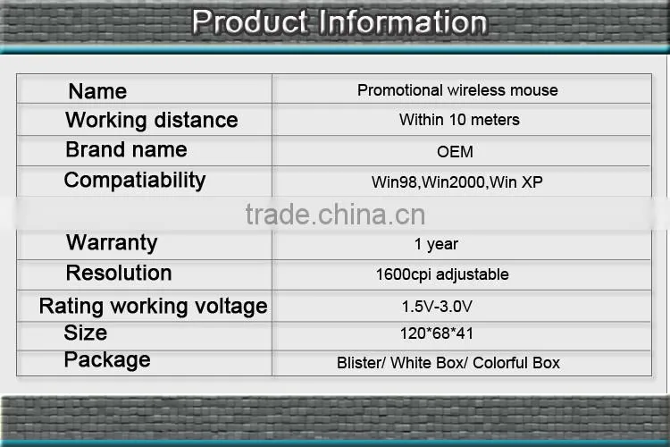 Ergonimic design computer wiless mouse with office use