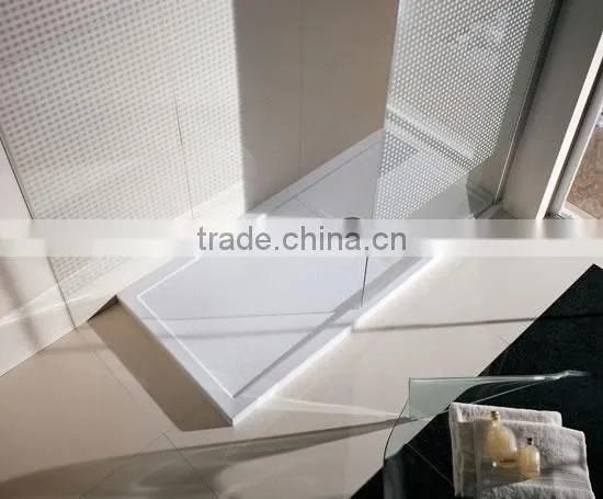 North America market UPC/cUPC certified 3 side aclove tile flange shower tray, fiberglass shower base, usa standard shower base