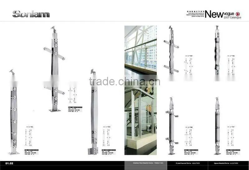 design stainless steel stair railing post