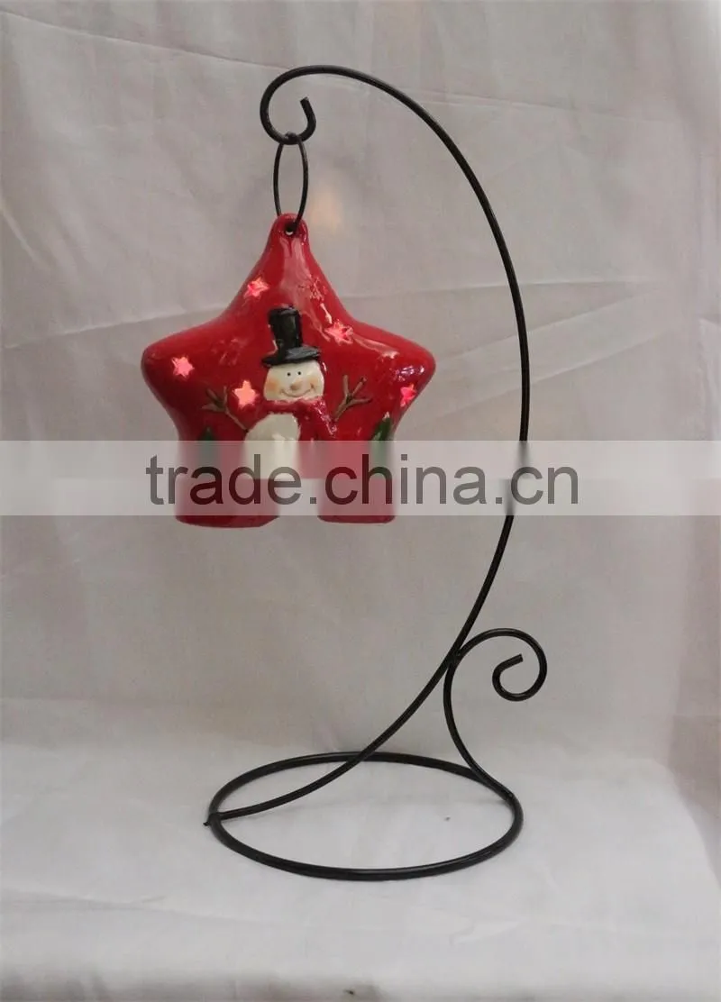 White ceramic owl shaped tealight candle holder