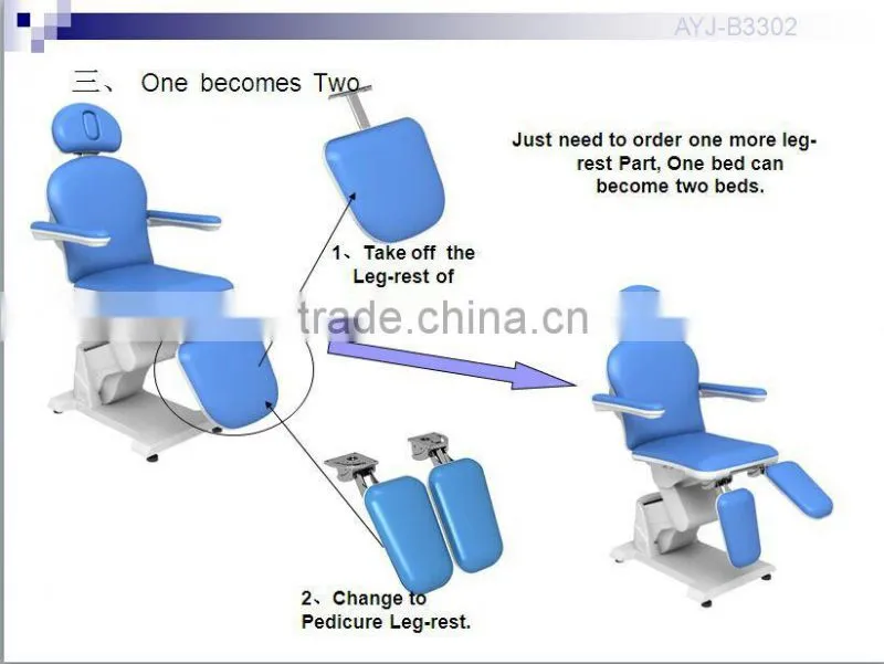AYJ-B3302 alibaba hot sale electric manicure pedicure chair dimensions
