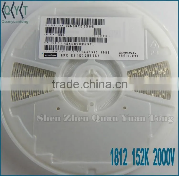 Capacitors GRM43DR73D152KW01L 2000V 1500PF 1812 NEW