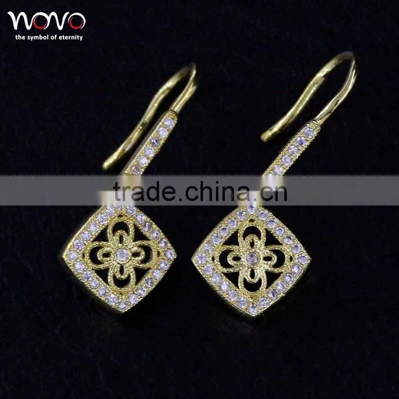 Latest fashion simple design earring brass jewelry earrings