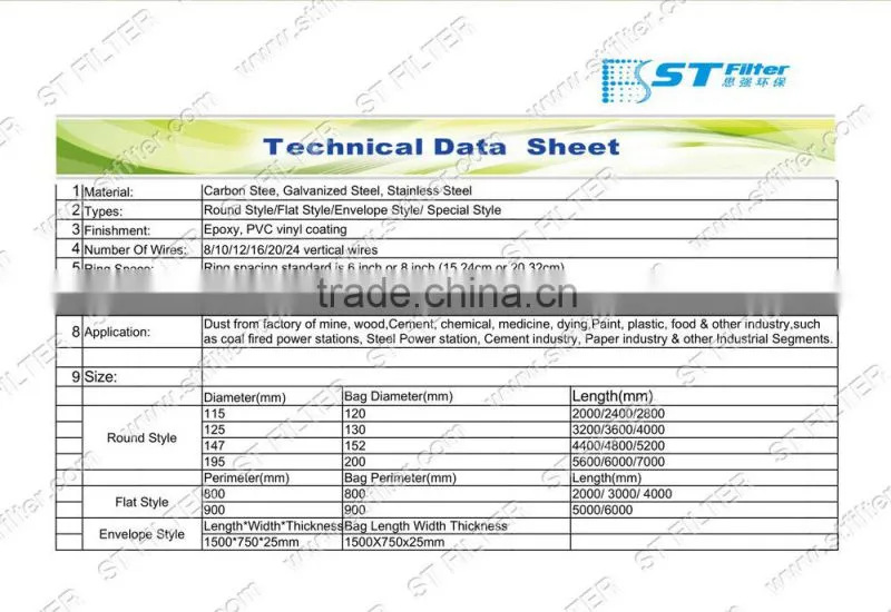 carbon steel cage for supporting filter,filter bag cage