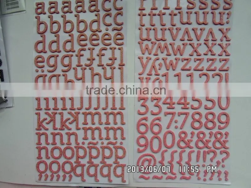 simple acrylic diamond 26 alphabet letter sticker
