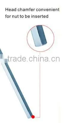 3,4,5,6,8,10,12,14,17,19mm single extra-long hex key, S2 superior alloy steel