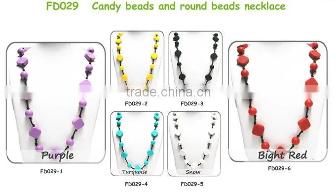 Teething Necklace Chic BPA Free necklaces jewelry,fashion necklaces jewelry 2015,silicone fashionable jewelry