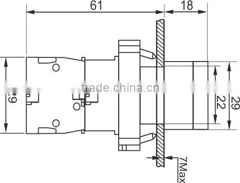 GXB2-BW3361 Pushbutton switch