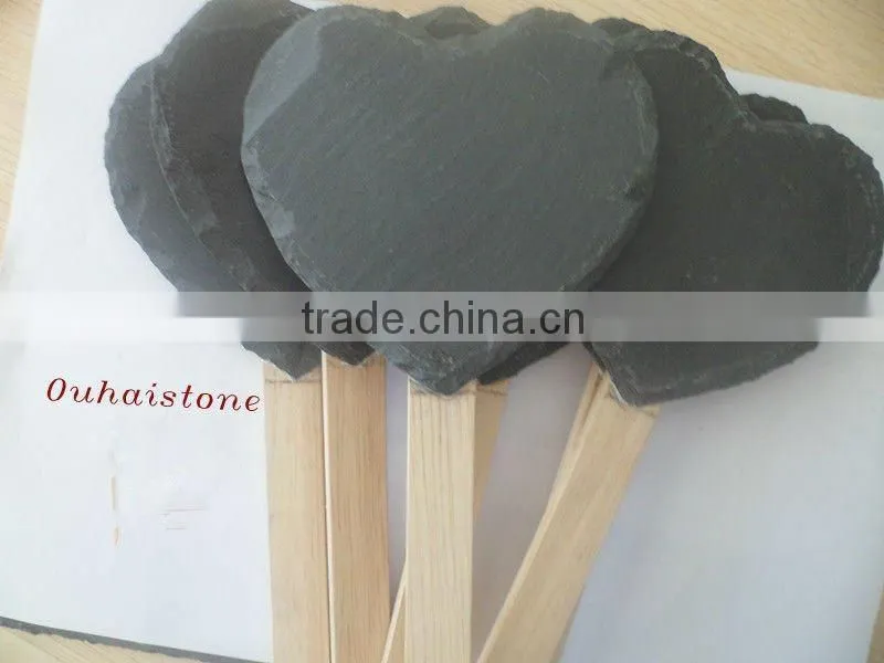 slate wooden plant marker