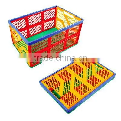 Plastic folding basket/basket/folding storage container/storage box/storage basket