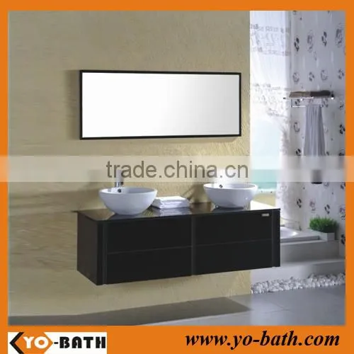 dark brown european style bathroom vanity high gloss