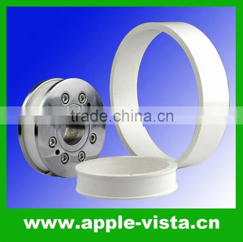 White zirconia pulley for wire cable drawing machine, ceramic rings for wire cable drawing, assembled cone capstans