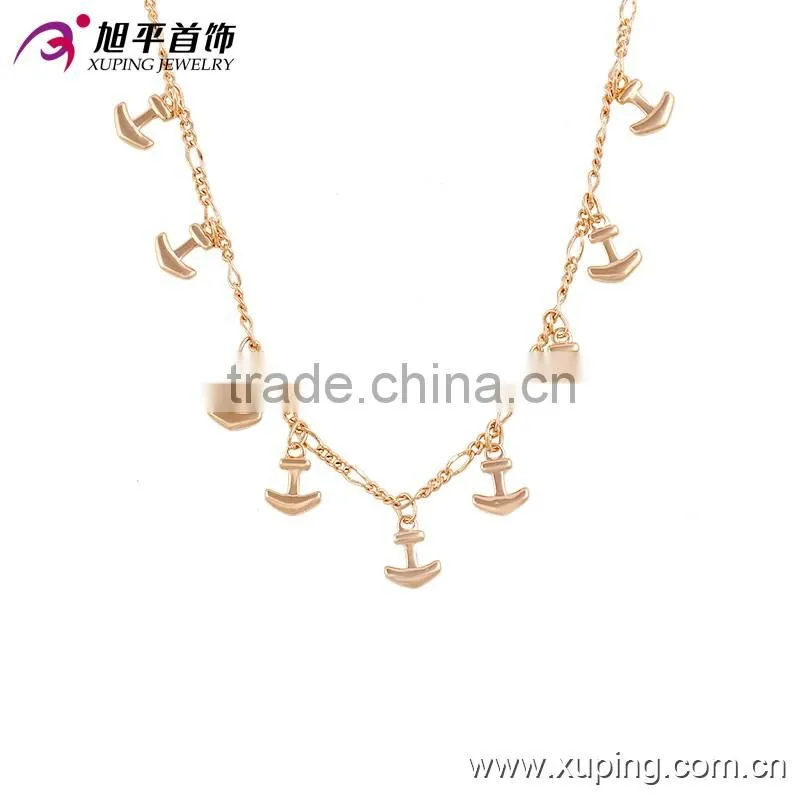 New Design Fashion Personality Gold Alloy Arrow Women's Chain Necklace