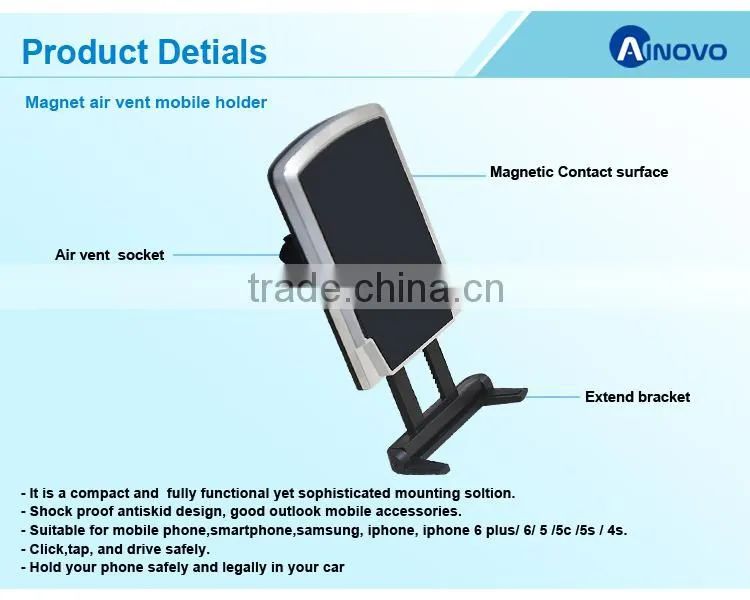 Wholesale Magnetic Phone Holder Car Air Vent Mount for iPhone