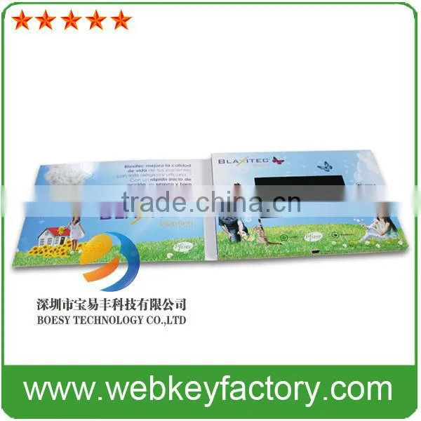 Newest Style 10 Inch High Quality Video Brochure