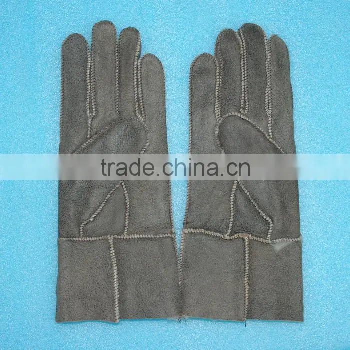 whole lamb leather gloves made by machine,KZ140036