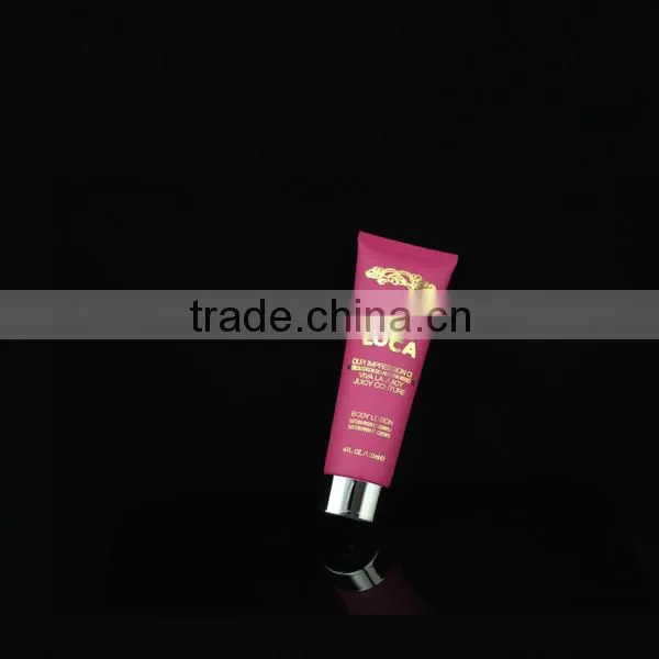 120ml body lotion plastic end caps for square tubing with hot stamping
