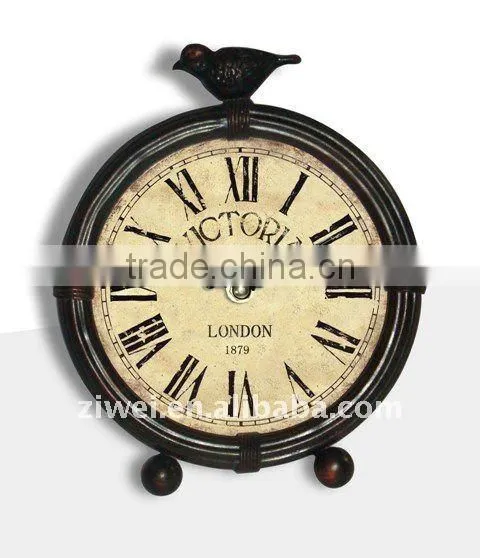Decorative metal table clock with easel /Decorative metal table clock with easel/Decorative table top clock