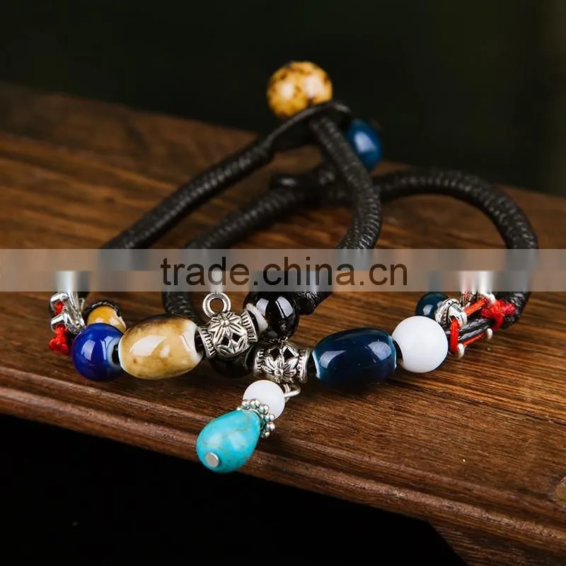 Jingdezhen Handmade woven bracelet , Ceramic friendship Bracelet on sales