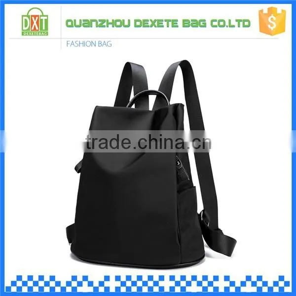 New arrivel hot sales top quality oxford black leisure stytle lady backpack