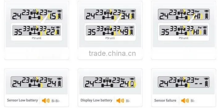 2016 TP-800 external car led Wireless DIY tpms alarm monitoring system,easy car alarm system ,digital tire pressure gauge